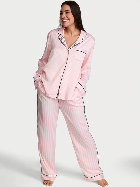 Signature Satin Long Pajama Set