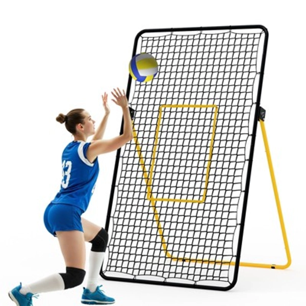 ❤️Volleyball Rebounder Net 7x4 ft – Adjustable Angle Bounce Back Trainer, Foldable Heavy-Duty Practice Net