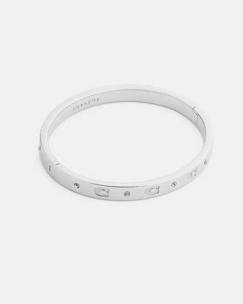 Repeated C Hinged Bangle