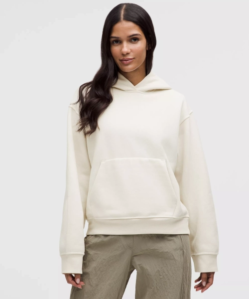Women's Steady State Oversized Hoodie - Light Ivory/Gold - L