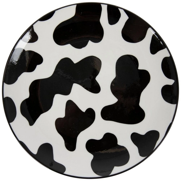 Cow Print Ceramic Plate