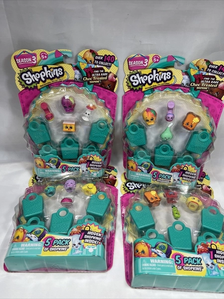 Shopkins Season 3 5 Pack Bakery Sweet Treats NEW Sealed Random Styles