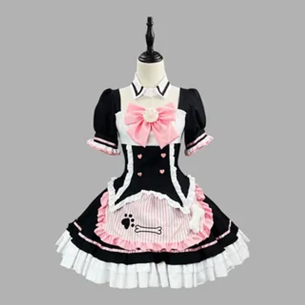 Set: Short Sleeve Square Neck Striped Bow Ruffle Panel Mini A-Line Dress + Detachable Collar