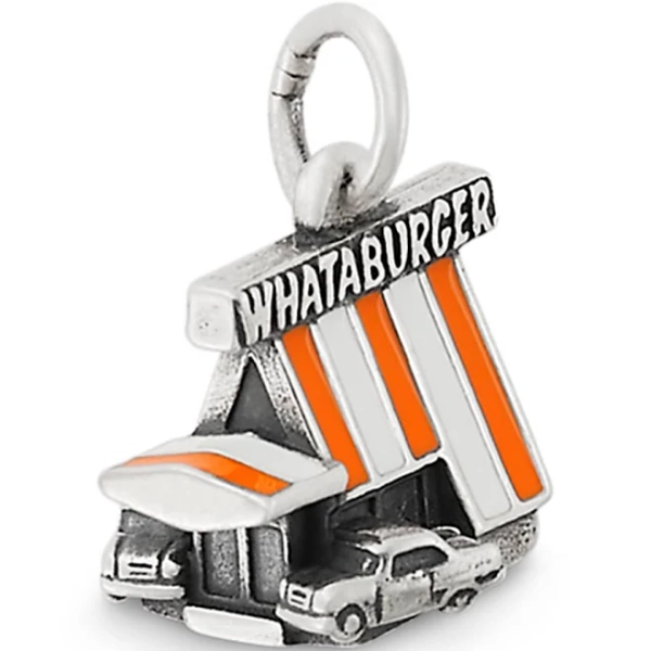 James Avery Sterling Silver Enamel Whataburger Novelty Charm