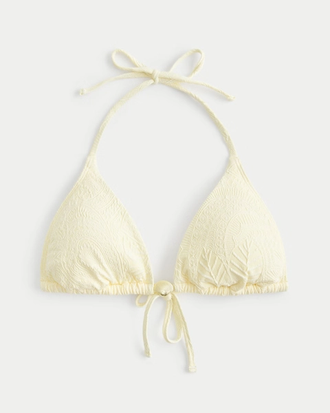 Jacquard Charm Triangle Bikini Top