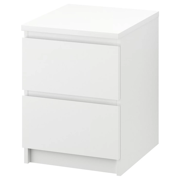 MALM Chest of 2 drawers - white 40x55 cm