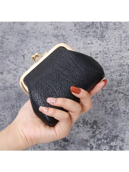 PU Leather Women'S Short Key Wallet With Metal Clasp, Mini Wallet, Coin Purse, Leather Card Holder, Mother'S Day Gift For Mom, Lightweight And Stylish Anniversary Gift, Birthday Gift, Valentine'S Day Gift, Suitable For White-Collar Workers And Business Casual Individuals.