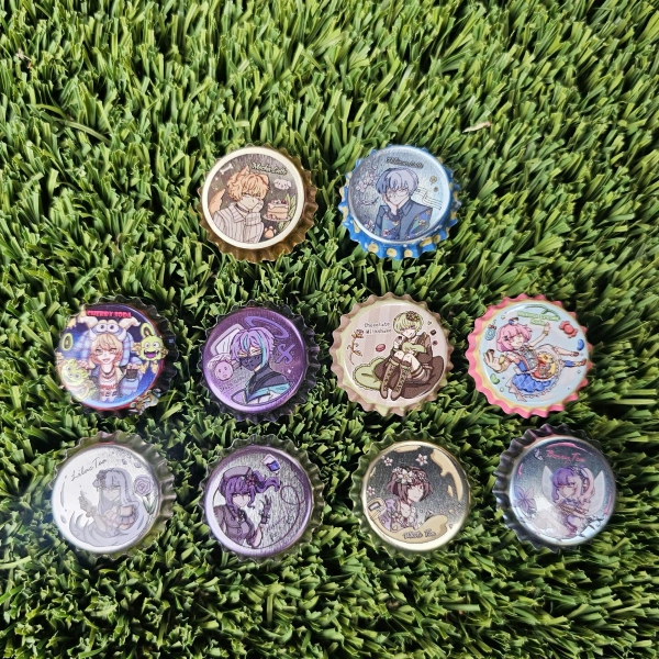 Project Sekai Bottle Cap Buttons