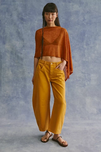 We The Free Good Luck Mid-Rise Barrel Jeans