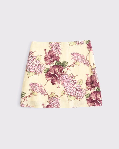 The A&F Scarlett Linen-Blend Mini Skort