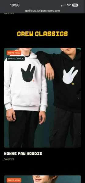 Gorilla tag hoodie