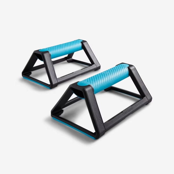 Opdruksteunen push-up bars 500 blauw | Decathlon
