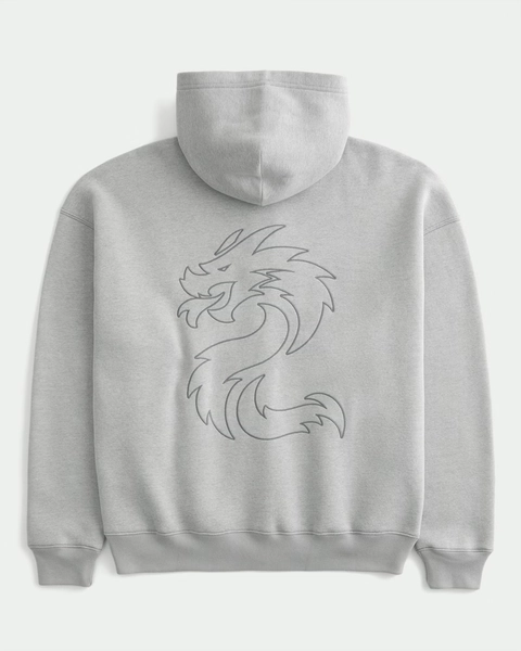 Boxy Toyota Supra Graphic Zip-Up Hoodie