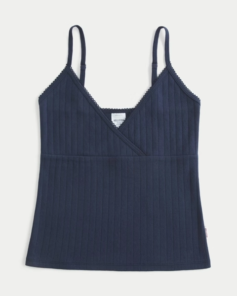 Pointelle Wrap Tank