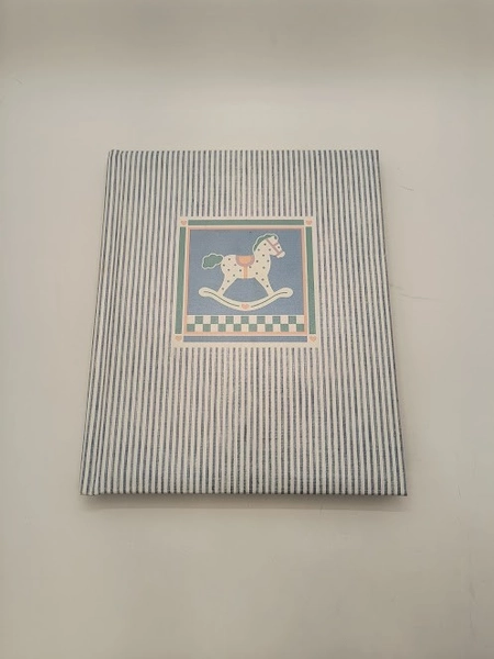 VTG 1980s Hallmark Keepsake All About Baby Blue Rocking Horse Album Baby Book