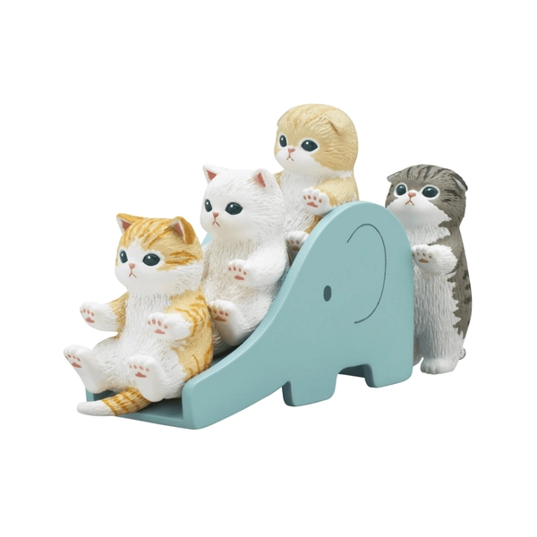 Mofusand Kitan Club Mofusand Cats on Slides Box Set Gacha - 4 Collectable Mini Figurines