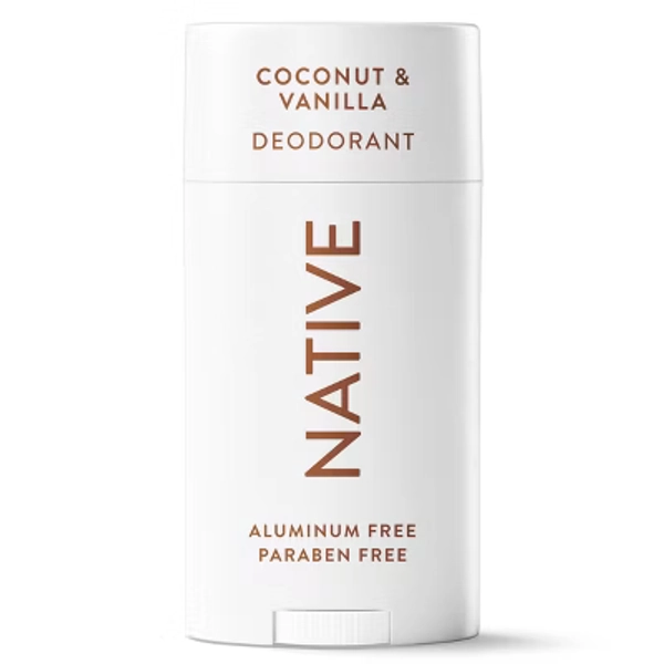 Native Solid Deodorant for Women & Men - Coconut & Vanilla - Aluminum-Free 2.65oz