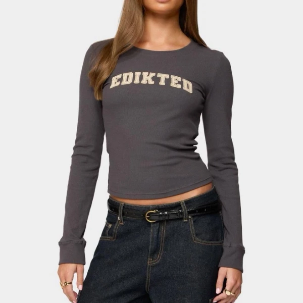 Edikted Women's Essential Ribbed T-Shirt