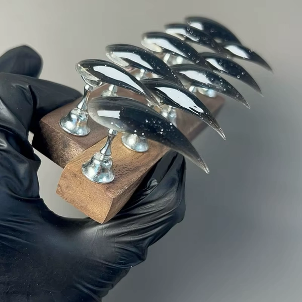 10PCS Y2K Dragon Claw Press On Nails Gothic Gradients