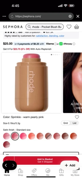 Pocket Blush Buildable Hydrating Cream Blush - Sleepy Girl - soft mauve