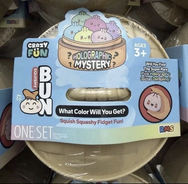 Crazy Fun Rainbow Mystery Squishy Bun Mystery Dumpling GLITTER VIRAL A
