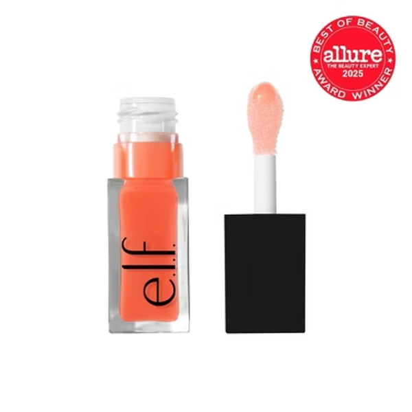 e.l.f. Glow Reviver Lip Oil - Coral Fixation - 0.25 fl oz: Paraben-Free, Vegan, Moisturizing