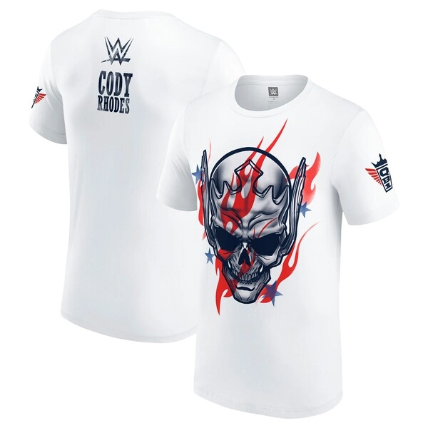 Men's White Cody Rhodes Stars & Stripes Nightmare T-Shirt