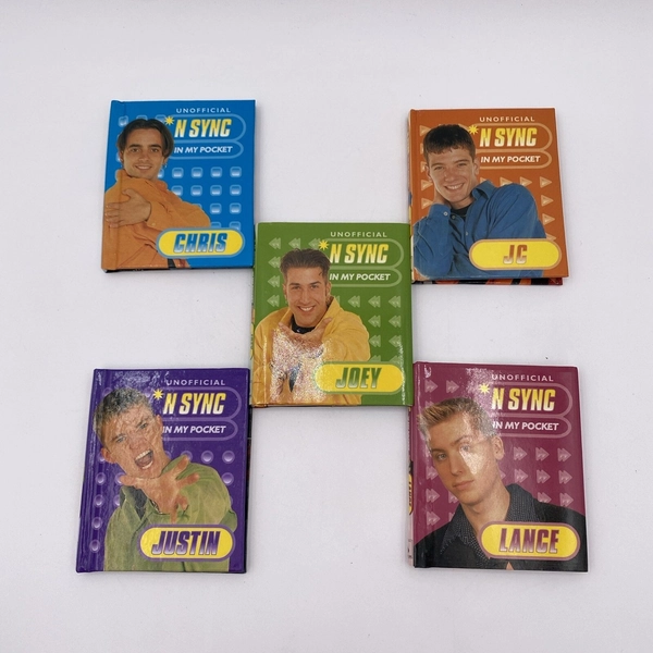 N SYNC In My Pocket complete set of mini books RARE HTF   1999 Smithmark Nsync