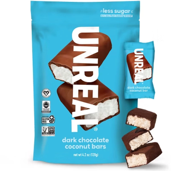 UNREAL Dark Chocolate Coconut Candy  Bars - 4.2oz