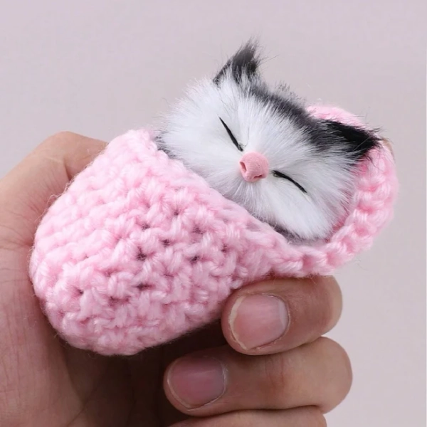 1pc Simulation Cat Toy, Can Meow, Cute Plush Cat Toy, Decoration, Slipper Cat, Plush Doll Cat,one-size