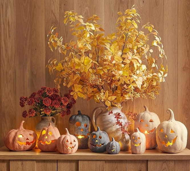 Handmade Terracotta Jack O' Lantern