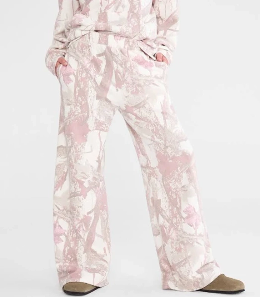 Aeropostale Women's Cloud Soft High-Rise Wide Leg Camo Sweatpants