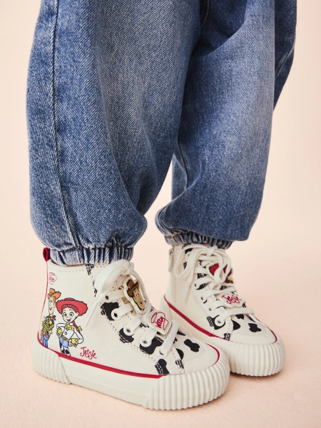 Cream Toy Story High Top Trainers - Size US 4 (UK 3)