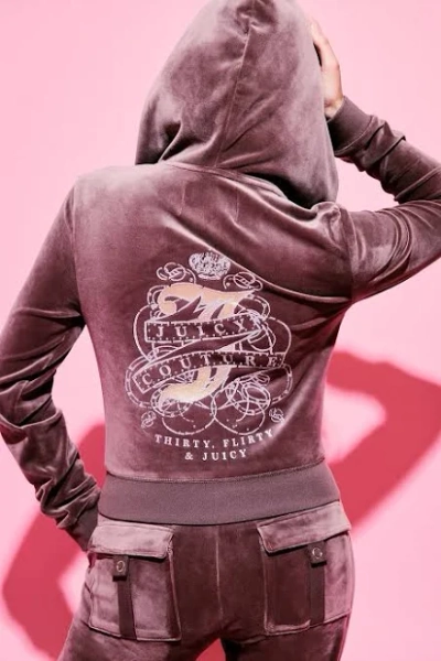 Juicy Couture Women's Thirty Flirty and Juicy Velour Hoodie