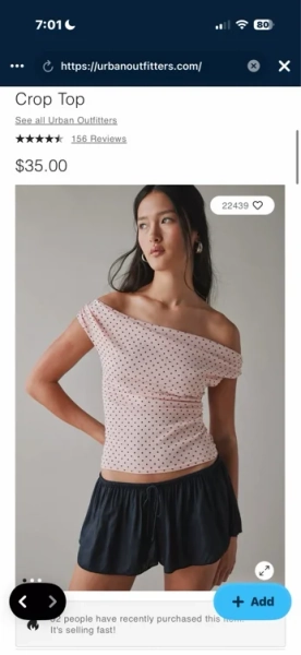 UO Fia Mesh Off-The-Shoulder Crop Top