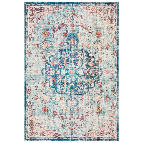Tapis marineblau/hellblau 122 x 183 cm