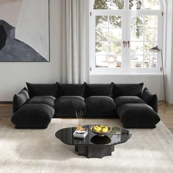 130" U-Shaped Sectional Sofa