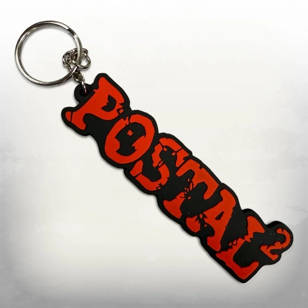 POSTAL 2 Logo Rubber Keychain - Running With Scissors