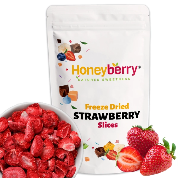Freeze Dried Strawberry Slices - Honeyberry Solutions