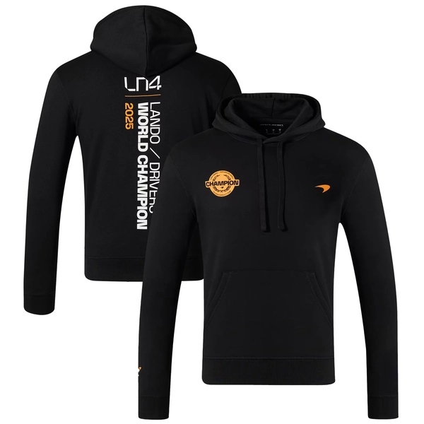 Men's Castore Lando Norris Black McLaren F1 Team 2025 Drivers' World Champion Hoodie