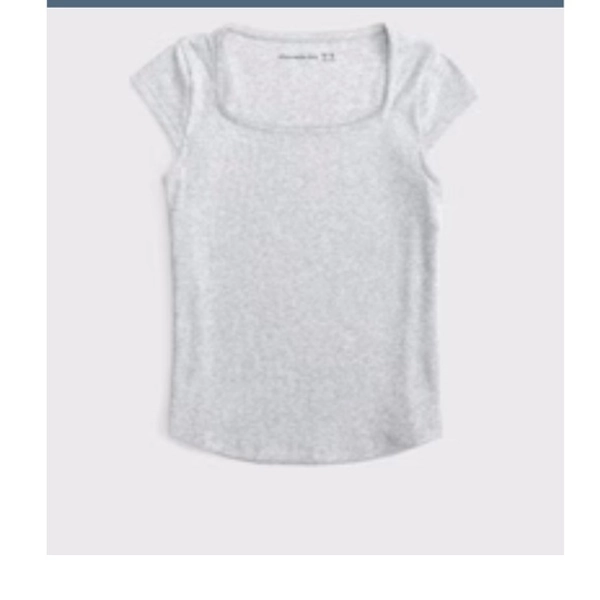 Abercrombie Kids Girls Portrait Tee  11/12, LIGHT GRAY