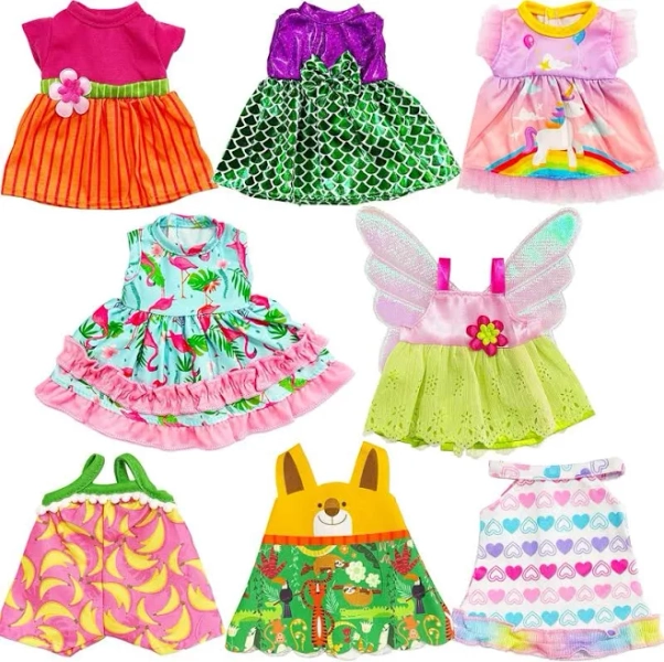 8 Sets Baby Doll Clothes,baby Alive Clothes Dress Outfits Accessories