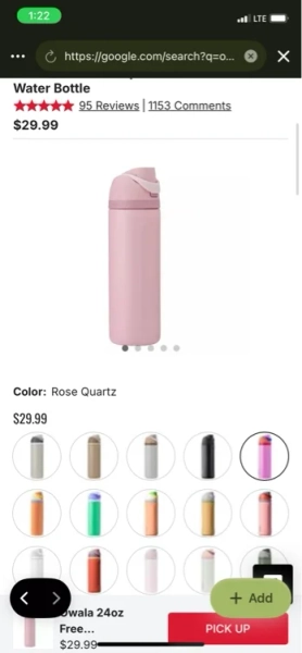 Owala 24oz FreeSip Stainless Steel Water Bottle