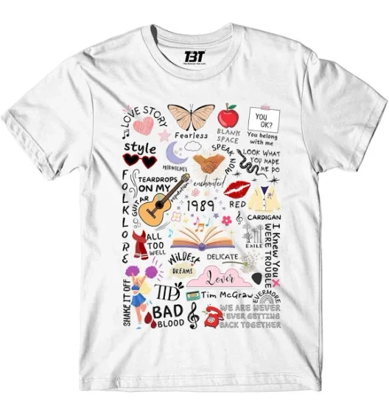 Taylor Swift Tay's Doodle Cotton T-Shirt