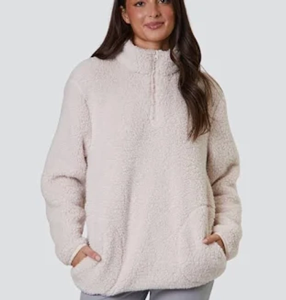 Loungeable Women's Borg 1/4 Zip Jumper