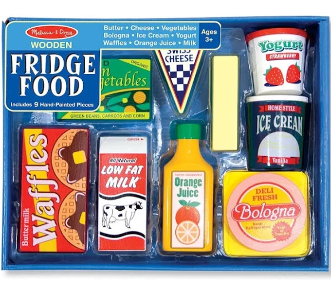 Melissa & Doug Wooden Fridge Food Set