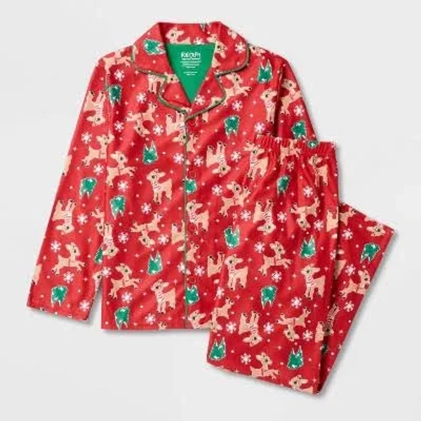 Kids' Rudolph The Red-Nosed Reindeer Christmas Coat Pajama Set