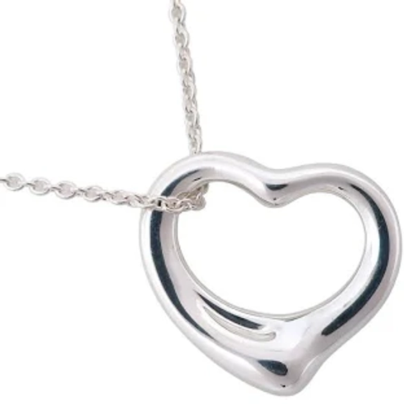Tiffany & Co. Elsa Peretti Open Heart Pendant Necklace