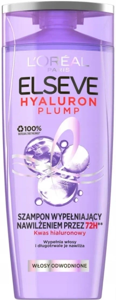 L'Oreal Paris Elseve Hyaluron Plump Szampon Wypełniający Nawilżeniem Do Włosów Odwodnionych 400 ml