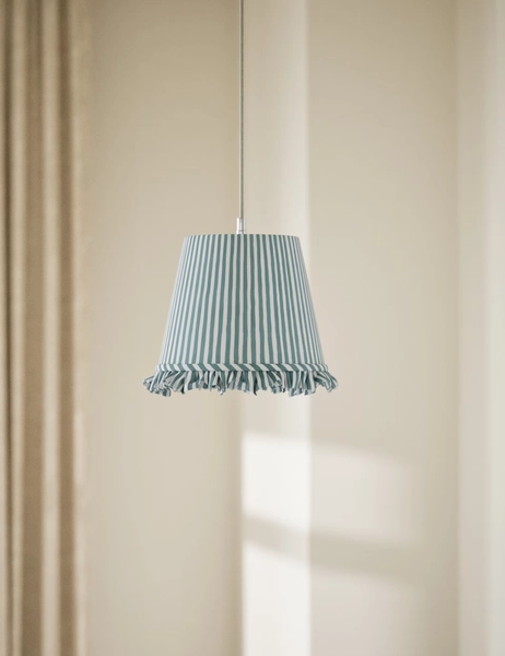 Watercolour Stripe Ruffle Edge Lamp Shade